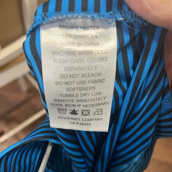 2 for $25 - BUNDLE - FootJoy Men's Blue Striped Golf Polo Shirt Size M - Picture 6 of 6